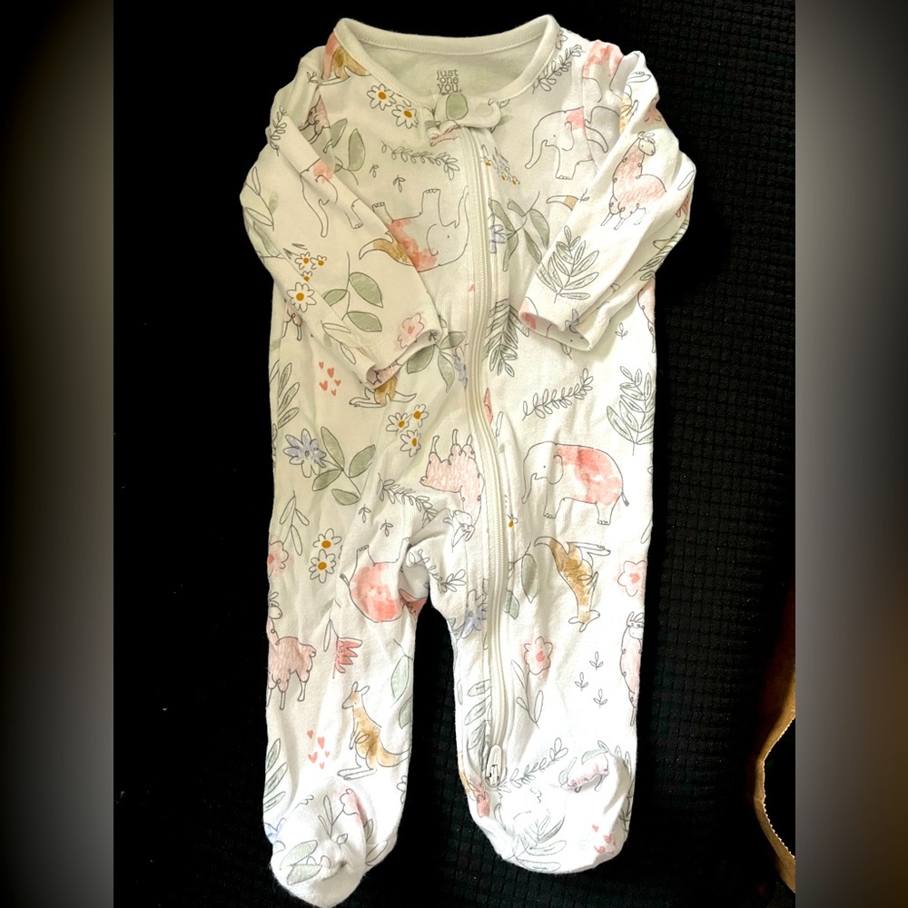 Carter’s baby girl animal footie pajamas
